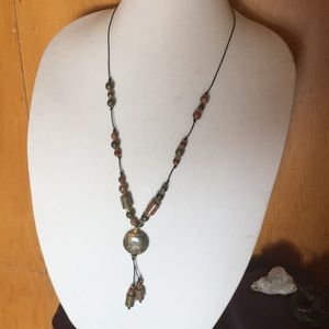 Picasso jasper unakite necklace